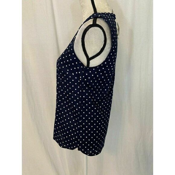 J Crew New Polka Dot linen tank top - Picture 4 of 7
